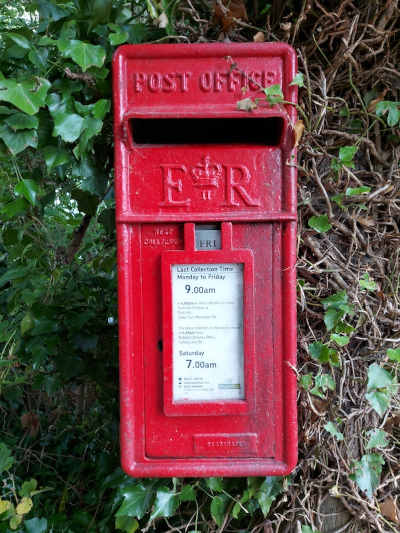 Red post box