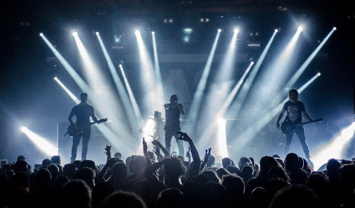 Band playing on stage